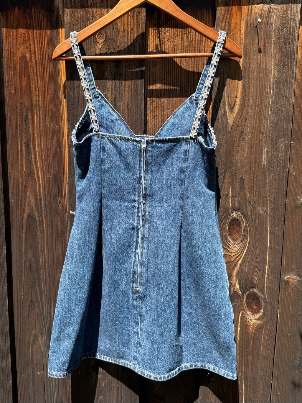 Self Portrait Women 'Denim Strappy Mini' Dress Us 8 — image 8 of 8
